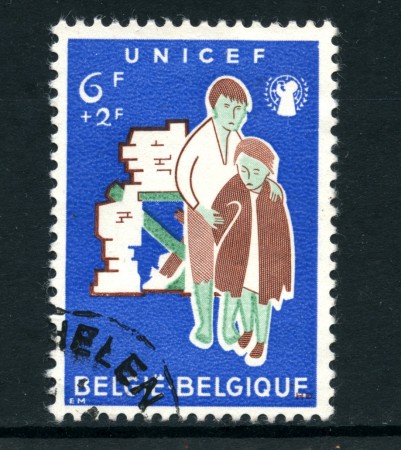 1960 - LOTTO/24384 - BELGIO - 6+2 Fr. UNICEF - USATO