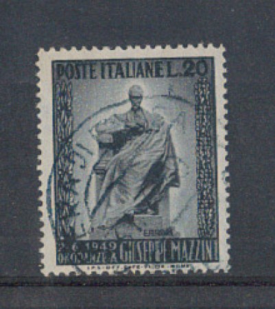 1949 - LOTTO/6079U - REPUBBLICA - 20 LIRE MAZZINI USATO
