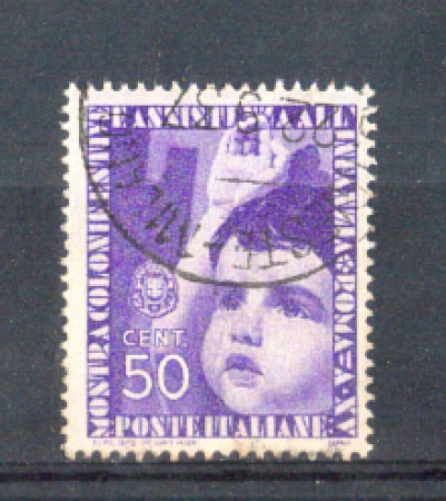1937 - LOTTO/REG410U - REGNO -  50c. COLONIE ESTIVE - USATO