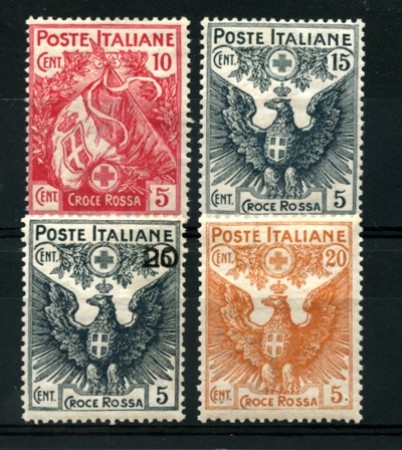 1915 - LOTTO/11563 - REGNO - PRO CROCE ROSSA 4v. - LING.