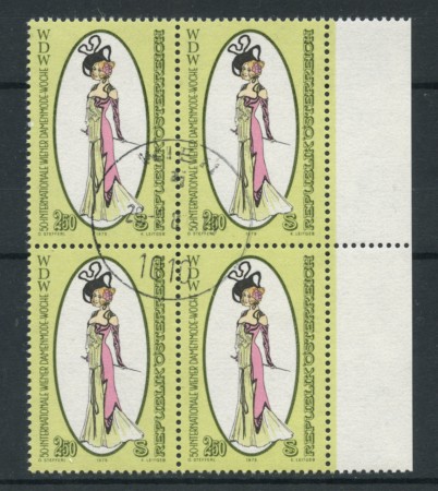 1979 - LOTTO/16407QU - AUSTRIA - MODA - QUARTINA USATA