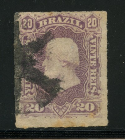 1878/79 - LOTTO/16578A - BRASILE - 20r. VIOLETTO PEDRO II° - USATO