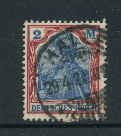 1920 - LOTTO/17741 - GERMANIA - 2m.  CARMINIO AZZURRO - USATO