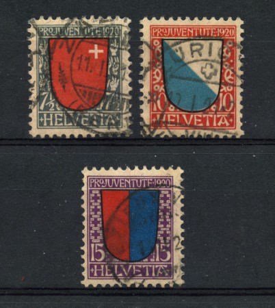 1920 - LBF/22253 -  SVIZZERA - PRO JUVENTUTE 3v. - USATI