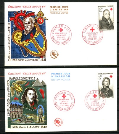 1964 - FRANCIA - PRO CROCE ROSSA  2 BUSTE FDC - LOTTO/25203