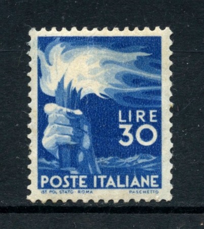 1945 - REPUBBLICA - 30 LIRE DEMOCRATICA - NUOVO - LOTTO/30338