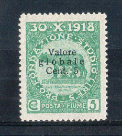 1919 - LOTTO/FIU90L - FIUME - 5c. VERDE LING.
