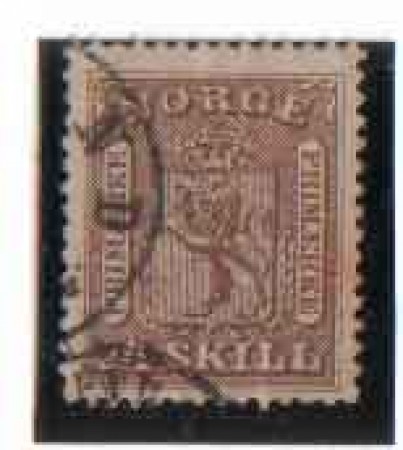 1863 - LOTTO/NORV10U - NORVEGIA - 24 Sk. BRUNO - USATO
