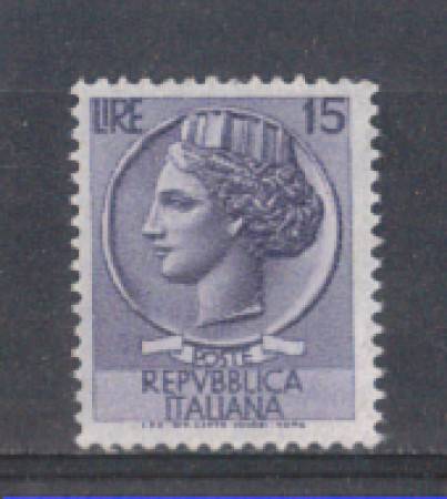1955 - LOTTO/6268UA - REPUBBLICA - 15 LIRE SIRACUSANA CON NUMERO