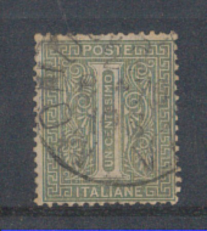 1863 - LOTTO/REG14LUD - REGNO - 1c. VERDE - LONDRA - USATO