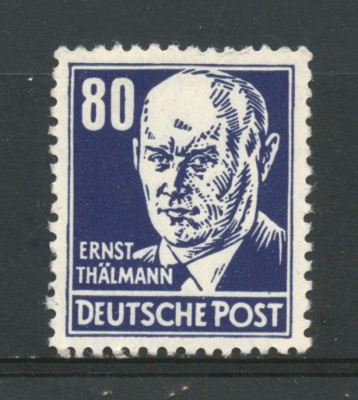 1948 - GERMANIA OCC. SOVIETICA - 80p. AZZURRO SCURO THALMANN - NUOVO - LOTTO/30042