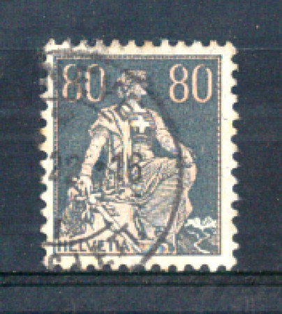 1916 - LOTTO/SVI166U - SVIZZERA - 80c. ARDESIA  E ROSA - USATO