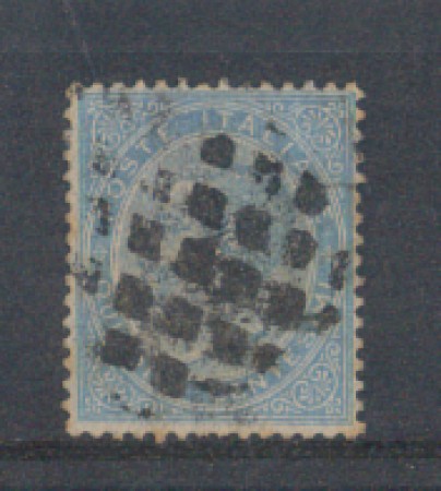 1863 - LOTTO/REG18UA - REGNO - 15c. CELESTE - USATO