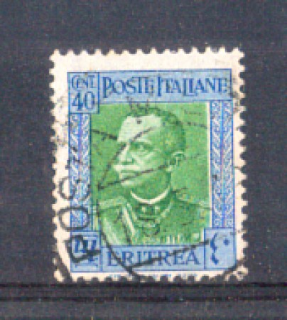 1931 - LOTTO/ERIT198U - ERITREA - 40c. AZZURRO VERDE - USATO