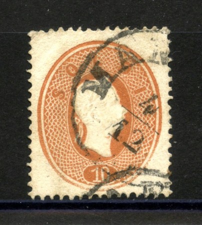 1861 - LOMBARDO VENETO - LOTTO/40573 - 10 SOLDI BRUNO - USATO 