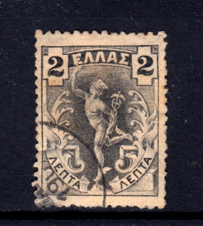 1901 - GRECIA - 2l. GRIGIO MERCURIO - USATO - LOTTO/32292