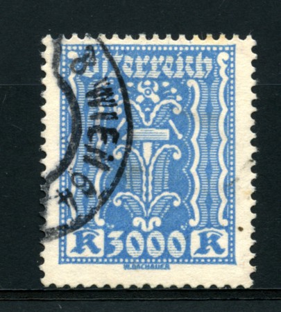 1923/24 - LOTTO/14256 - AUSTRIA - 3000 Kr. AZZURRO CHIARO - USATO
