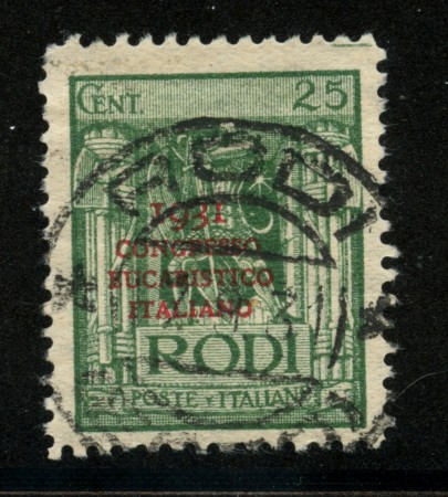1931 - LOTTO/19184 - EGEO - 25c. CONGRESSO EUCARISTICO - USATO