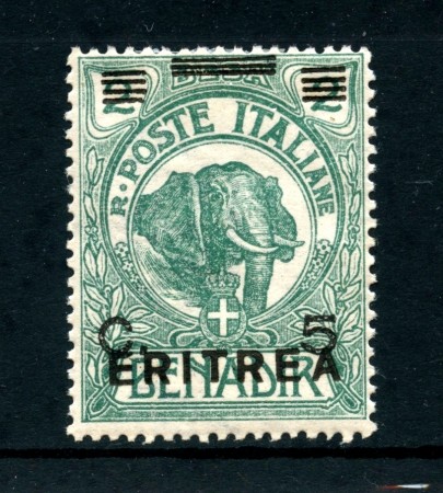 1922 - ERITREA - 5cent. su 2b. VERDE  ELEFANTE - LING. - LOTTO/26466