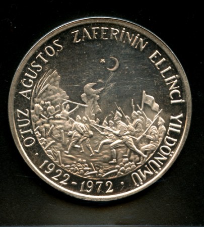 1972 - TURCHIA - LOTTO/M13110 - 50 Lira KEMAL ATATURK'S - ARGENTO