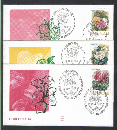 1982 - LOTTO/6763Z - REPUBBLICA - FIORI 2° SERIE - FDC