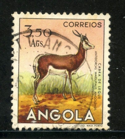 1953 - ANGOLA - 3,5 Ags. GAZZELLA - USATO - LOTTO/29033