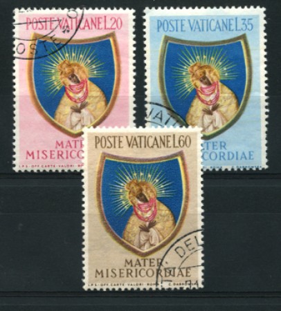 1954 - LOTTO/12091 - VATICANO - CHIUSURA ANNO MARIANO 3v. - USATI