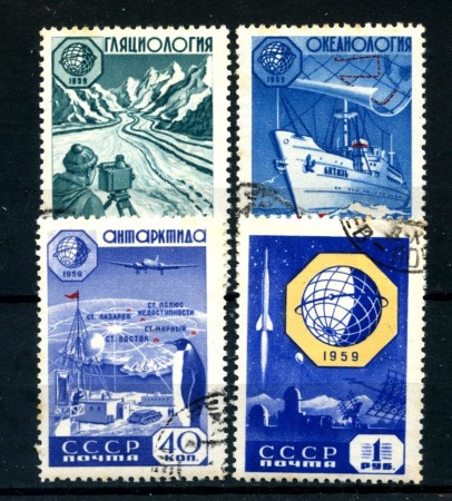 1959 - RUSSIA - ANNO GEOFISICO 4v. - USATI - LOTTO/26894