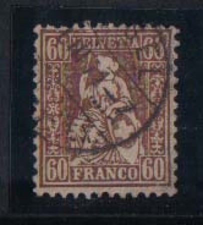 1862 - LOTTO/2721 -  SVIZZERA - 60c. BRONZO