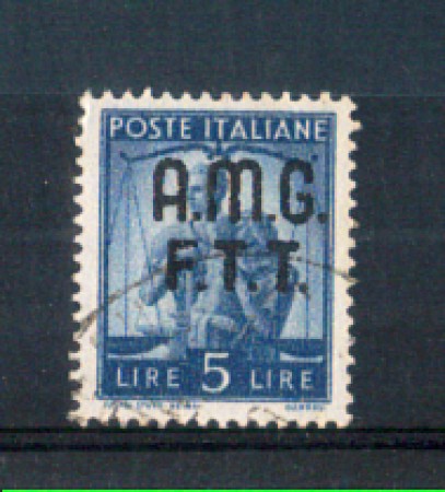 1947 - LOTTO/10178U - TRIESTE A -  5 LIRE DEMOCRATICA USATO