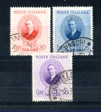 1938 - LOTTO/11391 - REGNO - GUGLIELMO MARCONI 3v. - USATI