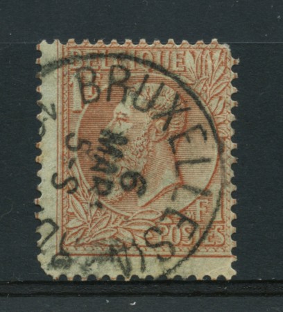 1884/91 - LOTTO/14027 - BELGIO - 1 Fr. RE LEOPOLDO II° - USATO