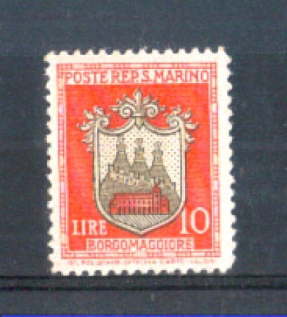 1945 - LOTTO/RSM290N - SAN MARINO - 10 LIRE STEMMI NUOVO