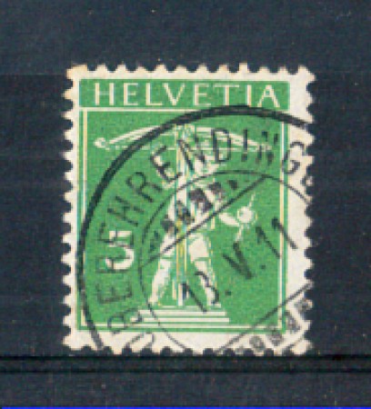 1910 - LOTTO/SVI136U - SVIZZERA - 5c. VERDE - USATO