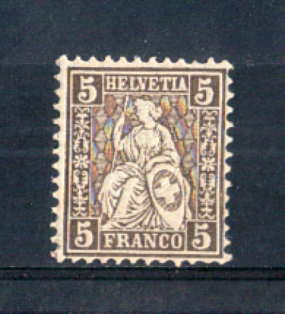 1862 - LOTTO/SVI35N - SVIZZERA - 5c. BRUNO - NUOVO