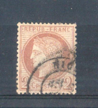 1871/75 - LOTTO/FRA51U1 - FRANCIA - 2 c. ROSSO BRUNO CERERE - USATO