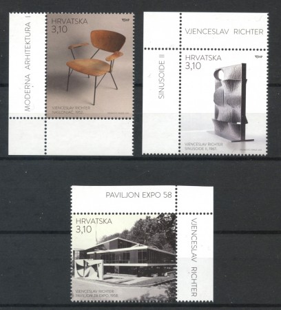 2018 - CROAZIA -  DESIGN MODERNO 3v. - NUOVI - LOTTO/33330