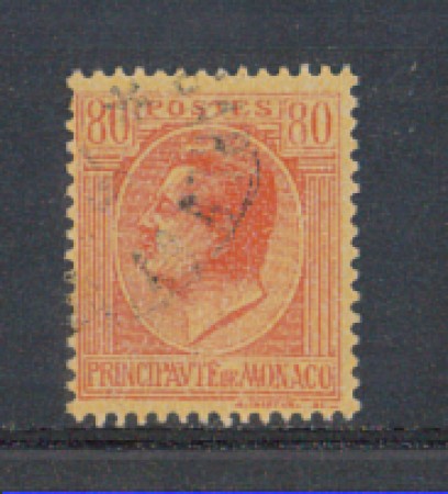1924 - LOTTO/8523U - MONACO - 80c. ROSSO SU GIALLO - USATO