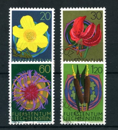1972 - LIECHTENSTEIN - FIORI 4v. - USATI - LOTTO/23474U