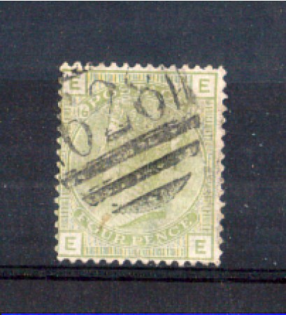 1877 - LOTTO/11201 - GRAN BRETAGNA - 4p. VERDE SALVIA - USATO