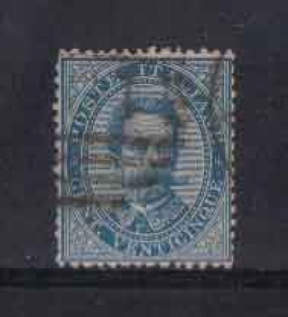 1879 - LOTTO/REG40U - REGNO - 25c. AZZURRO RE UMBERTO - USATO