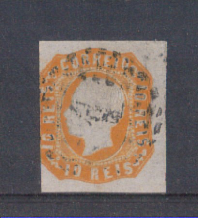 1862 - LOTTO/9613U - PORTOGALLO - 10r. ARANCIO - USATO