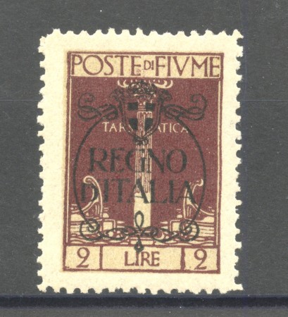 1924 - FIUME - LOTTO/42332 - 2 LIRE SOPRASTAMPATO REGNO D'ITALIA - LINGUELLATO