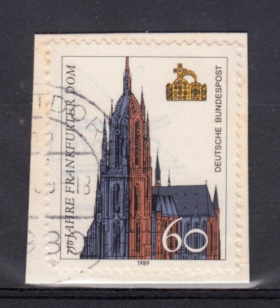 1989 - GERMANIA FEDERALE - 60p. CATTEDRALE DI FRANCOFORTE - USATO - LOTTO/31293U