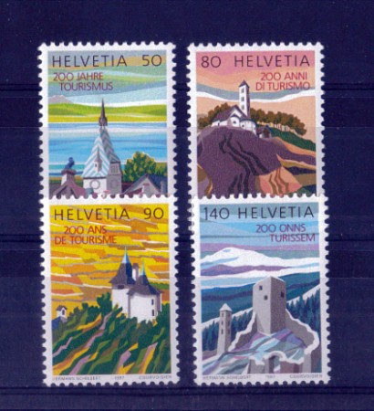 1987 - LOTTO/SVI1283CPN - SVIZZERA -  TURISMO 4v. - NUOVI