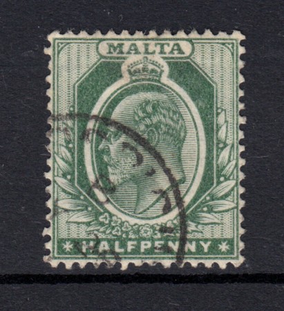 1903/04 - LOTTO/14447 - MALTA - 1/2p. VERDE RE EDOARDO - USATO