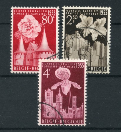 1955 - LOTTO/17995 - BELGIO - FESTA DEI FIORI 3v. - USATI