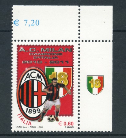2011 - LOTTO/18572B - REPUBBLICA - MILAN CAMPIONE CON APPENDICE - NUOVO