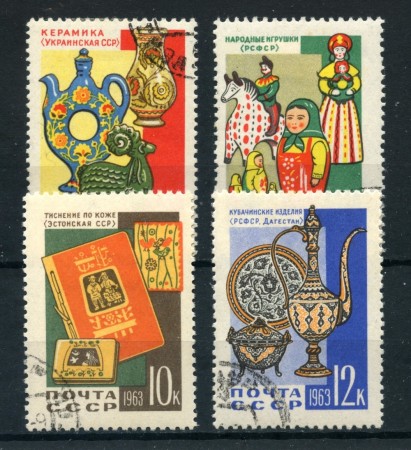 1963 - RUSSIA - ARTIGIANATO 4v. - USATI - LOTTO/26924