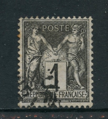 1877 - FRANCIA - 1 c. NERO AZZURROGNOLO - USATO - LOTTO/27067